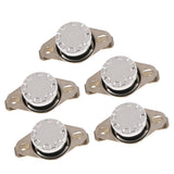 Maxbell 5 Pieces KSD301 40-65 Celsius Normal Open Temperature Switch 10A 250V 65℃