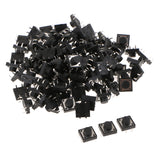 New 12x12x7mm Micro Momentary Tactile Push Button Switch 4-pin Pack Of 100 - Black