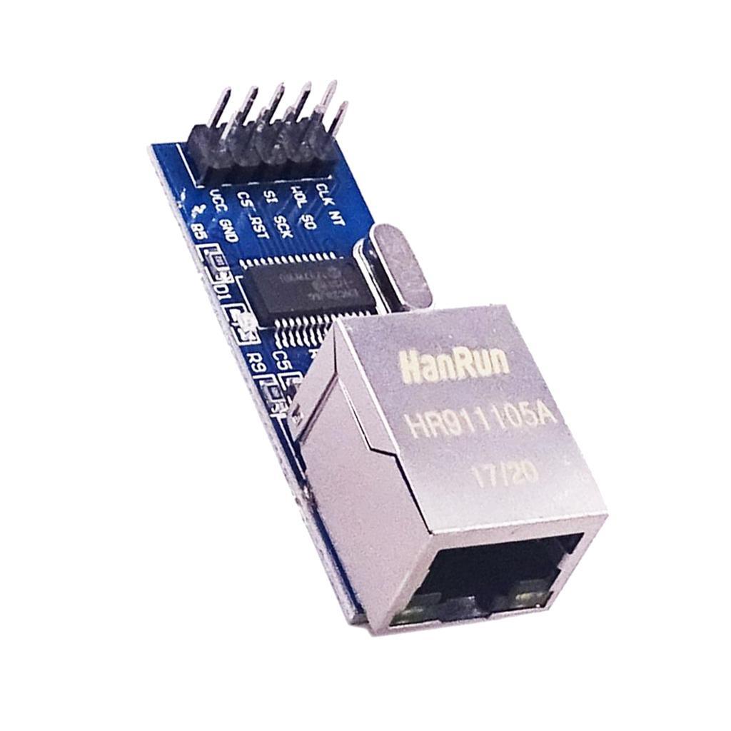 Maxbell ENC28J60 Ethernet LAN Network Module For Arduino Onboard HR911105A SSChip Plate Load 25MHZ Crystal Vibration