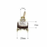 Maxbell 1 Pieces15A250VAC 2P2T MTS202 Position Terminal Latching Mini Toggle Switch 6mm - Aladdin Shoppers