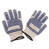 Maxbell 1 Pair of Double Layer Thickened Cotton High Temperature ResistantGloves BBQ