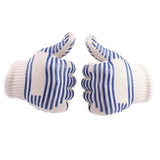 Maxbell 1 Pair of Double Layer Thickened Cotton High Temperature ResistantGloves BBQ
