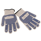 Maxbell 1 Pair of Double Layer Thickened Cotton High Temperature ResistantGloves BBQ