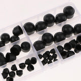 Maxbell 50 Pieces  M5 M6 M8 M10 Nut & Bolt Dome Cover Caps Hex Plastic Black