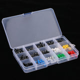 Maxbell Maxbell 150pcs Momentary Tactile Push Button Micro Switch Miniature 7-Color 6x6x16