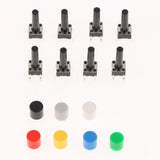 Maxbell Maxbell 150pcs Momentary Tactile Push Button Micro Switch Miniature 7-Color 6x6x16