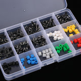 Maxbell Maxbell 150pcs Momentary Tactile Push Button Micro Switch Miniature 7-Color 6x6x16