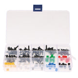Maxbell Maxbell 150pcs Momentary Tactile Push Button Micro Switch Miniature 7-Color 6x6x16