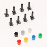 Maxbell Maxbell 150pcs Momentary Tactile Push Button Micro Switch Miniature 7-Color 6x6x16