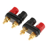 Maxbell 2pcs Dual 4mm Banana Plug Jack Socket Binding Post For Speaker Amplifier Terminal - Aladdin Shoppers