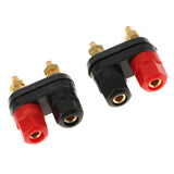 Maxbell 2pcs Dual 4mm Banana Plug Jack Socket Binding Post For Speaker Amplifier Terminal - Aladdin Shoppers