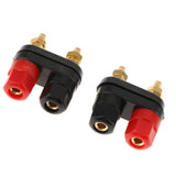 Maxbell 2pcs Dual 4mm Banana Plug Jack Socket Binding Post For Speaker Amplifier Terminal - Aladdin Shoppers