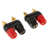 Maxbell 2pcs Dual 4mm Banana Plug Jack Socket Binding Post For Speaker Amplifier Terminal - Aladdin Shoppers