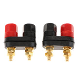 Maxbell 2pcs Dual 4mm Banana Plug Jack Socket Binding Post For Speaker Amplifier Terminal - Aladdin Shoppers