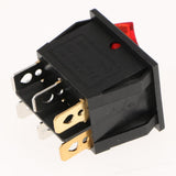 Maxbell 5 Pieces 6Pin 15A250V 20A125V Red Button ON/OFF Double Rocker Toggle Switch - Aladdin Shoppers