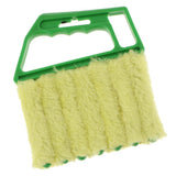 Maxbell Venetian Blind Shutter Brush Window Air Conditioner Duster Dirt Cleaner  Green Handle + Yellow Brush