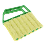 Maxbell Venetian Blind Shutter Brush Window Air Conditioner Duster Dirt Cleaner  Green Handle + Yellow Brush