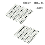 Maxbell 100Pcs SMD0805 104 SMD Chip Resistors 100K Ohm 1/8W 1%