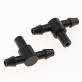 10pcs Adjustable Irrigation Drippers Emitters Micro Sprinklers Heads 4/7Flat T-Type Drip Watering for Greenhouse Patio Garden Flower Bed - Aladdin Shoppers