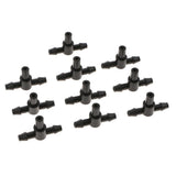 10pcs Adjustable Irrigation Drippers Emitters Micro Sprinklers Heads 4/7Flat T-Type Drip Watering for Greenhouse Patio Garden Flower Bed - Aladdin Shoppers