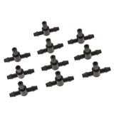 10pcs Adjustable Irrigation Drippers Emitters Micro Sprinklers Heads 4/7Flat T-Type Drip Watering for Greenhouse Patio Garden Flower Bed - Aladdin Shoppers
