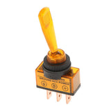 Maxbell 12VDC 20A Car Boat Marine Two Position ON/OFF SPST 0.47inch Mount Illuminated Flick Toggle Switch Color Yellow - Aladdin Shoppers