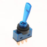 Maxbell 12VDC 20A Car Boat Marine Two Position ON/OFF SPST 0.47inch Mount Illuminated Flick Toggle Switch Color Blue - Aladdin Shoppers