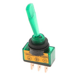 Maxbell 12VDC 20A Car Boat Marine Two Position ON/OFF SPST 0.47inch Mount Illuminated Flick Toggle Switch Color Green - Aladdin Shoppers