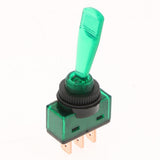 Maxbell 12VDC 20A Car Boat Marine Two Position ON/OFF SPST 0.47inch Mount Illuminated Flick Toggle Switch Color Green - Aladdin Shoppers