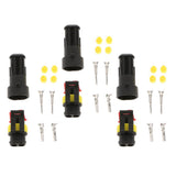 Maxbell 3 Kit 2 Pin Way 16 AWG Waterproof Connector Wire 1.5mm Series Terminal Connector Black - Aladdin Shoppers