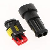 Maxbell 3 Kit 2 Pin Way 16 AWG Waterproof Connector Wire 1.5mm Series Terminal Connector Black - Aladdin Shoppers