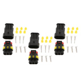 Maxbell 3 Kit 3Pin Way 16 AWG Waterproof Connector Wire 1.5mm Series Terminal Connector Black - Aladdin Shoppers