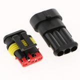 Maxbell 3 Kit 3Pin Way 16 AWG Waterproof Connector Wire 1.5mm Series Terminal Connector Black - Aladdin Shoppers