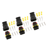 Maxbell 3 Kit 3Pin Way 16 AWG Waterproof Connector Wire 1.5mm Series Terminal Connector Black - Aladdin Shoppers
