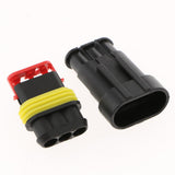 Maxbell 3 Kit 3Pin Way 16 AWG Waterproof Connector Wire 1.5mm Series Terminal Connector Black - Aladdin Shoppers