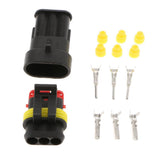 Maxbell 3 Kit 3Pin Way 16 AWG Waterproof Connector Wire 1.5mm Series Terminal Connector Black - Aladdin Shoppers