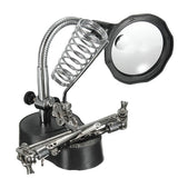 Maxbell Helping Hands Magnifier Glass Stand with LED Perfect for Soldering,Crafting - Aladdin Shoppers