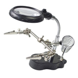 Maxbell Helping Hands Magnifier Glass Stand with LED Perfect for Soldering,Crafting - Aladdin Shoppers