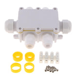 Maxbell Waterproof IP68 Outdoor / External Junction Box Connector Gland Underground Cable Box - White, 6 Way - Aladdin Shoppers