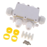 Maxbell Waterproof IP68 Outdoor / External Junction Box Connector Gland Underground Cable Box - White, 6 Way - Aladdin Shoppers