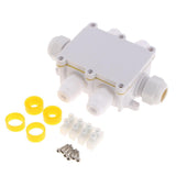 Maxbell Waterproof IP68 Outdoor / External Junction Box Connector Gland Underground Cable Box - White, 6 Way - Aladdin Shoppers