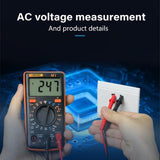 ANENG Handheld Digital Clamp Meter Multimeter Tester DMM AC/DC Volt Orange - Aladdin Shoppers