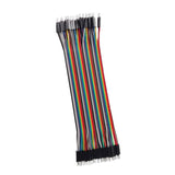 Maxbell Dupont line 40pcs Multicolored Dupont Wire 40pin Male to Male, Breadboard Jumper Wires Ribbon Cables Kit for Arduino - Aladdin Shoppers