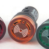 Maxbell Buzzer Lamp AD16-22SM LED Flash Alarm Indicator Signal Lamp With Buzzer 220V AC, Yellow - Aladdin Shoppers