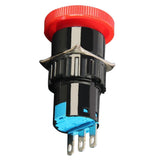 Maxbell 16mm 6~380V 3 Pin Latching Emergency Stop Push Button Switch - 1NO1NC - 20x45mm - 1Pack - Aladdin Shoppers