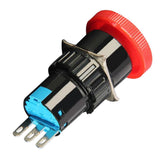 Maxbell 16mm 6~380V 3 Pin Latching Emergency Stop Push Button Switch - 1NO1NC - 20x45mm - 1Pack - Aladdin Shoppers