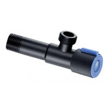 Maxbell Plumbing Valve Wall Outlet Black Faucets Shower Angle Valve Accessory Blue 1