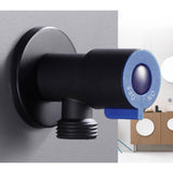 Maxbell Plumbing Valve Wall Outlet Black Faucets Shower Angle Valve Accessory Blue 1