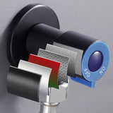 Maxbell Plumbing Valve Wall Outlet Black Faucets Shower Angle Valve Accessory Blue 1