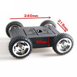 Maxbell C3 4WD Smart Robot Car Chassis w/ DC12V Motor 85mm Silver Wheel RC Toy B